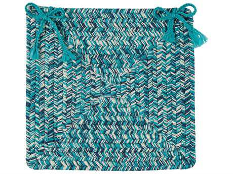 Colonial Mills Catalina Blue Lagoon Four-Piece 15"X15" Round Chair Pad Set