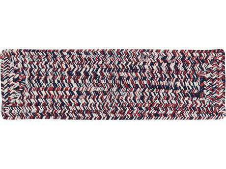 Colonial Mills Corsica Patriotic 13-Piece 8"x28" Oval Stair Tread Set