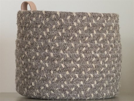 Colonial Mills Wool Dice-X Leather Loop Basket