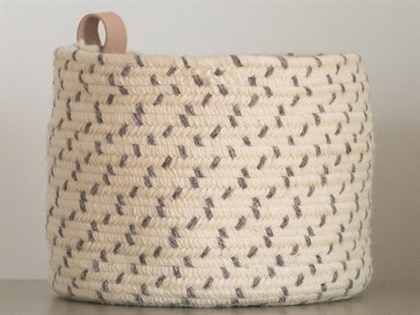 Colonial Mills Wool Dice-X Leather Loop Basket