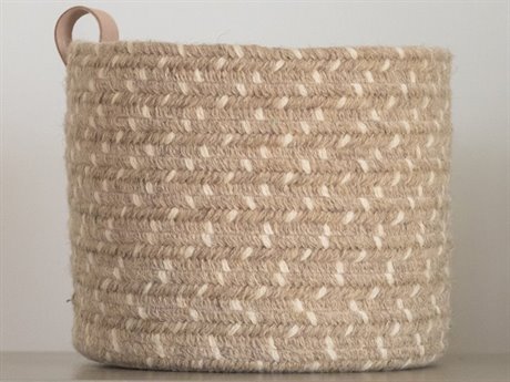 Colonial Mills Wool Dice-X Leather Loop Basket