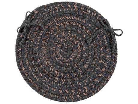 Colonial Mills Hayward Charcoal Four-Piece 15"X15" Round Chair Pad Set