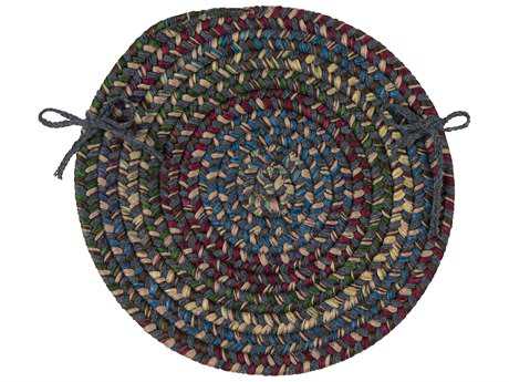 Colonial Mills Midnight Charcoal Four-Piece 15"X15" Round Chair Pad Set