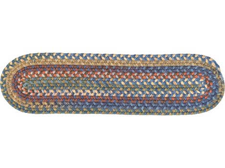 Colonial Mills New England Braid Blue Stair Tread (Set of 7)