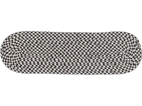 Colonial Mills Milton Houndstooth Tweed Black Stair Tread Set of 4