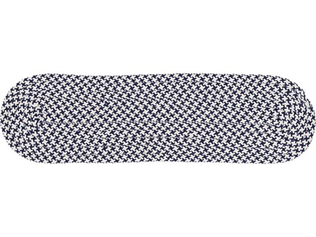 Colonial Mills Milton Houndstooth Tweed Navy Stair Tread Set of 4