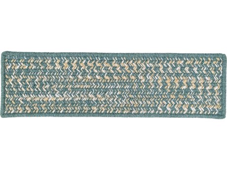 Colonial Mills Monterey Wool Tweed Teal Stair Tread (Set of 7)