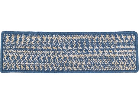 Colonial Mills Monterey Wool Tweed Blue Stair Tread (Set of 7)