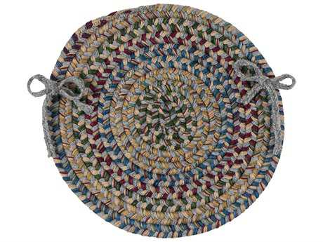 Colonial Mills Twilight Gray Four-Piece 15"X15" Round Chair Pad Set