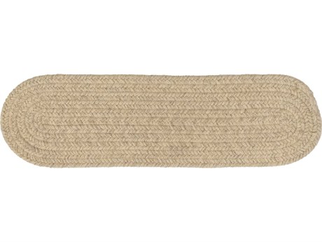 Colonial Mills All Natural Woven Tweed Light Gray Stair Tread Set of 4
