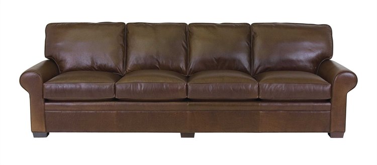 classic leather library sofa
