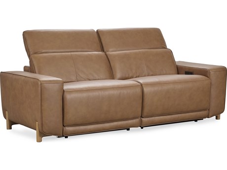 Classic Home Kadon Tan Brown Leather Sofa