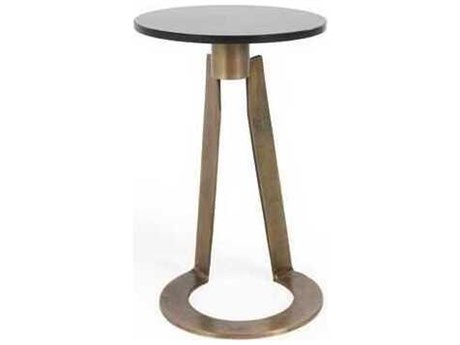 Classic Home Leyton Round Marble End Table
