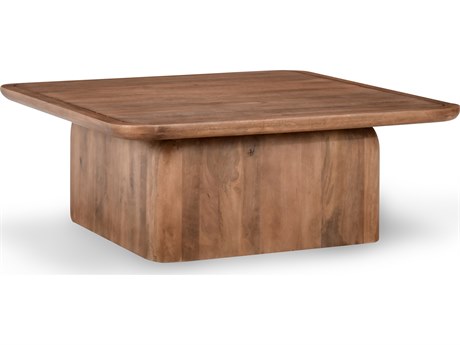 Classic Home Chloe Square Wood Brown Coffee Table