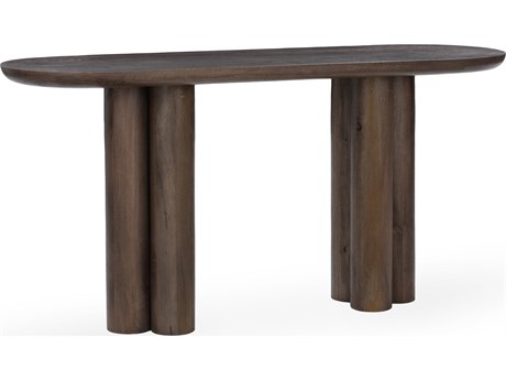 Classic Home Beau Oval Wood Brown Coffee Table