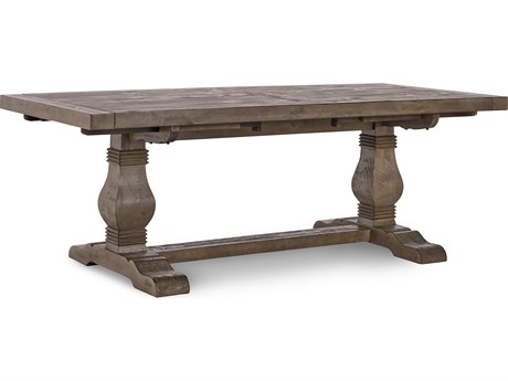 Classic Home Caleb Rectangular Wood Distressed Brown Dining Table