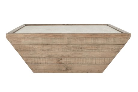 Classic Home Dalton Rectangular Wood Natural antique White Coffee Table