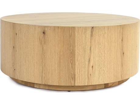 Classic Home Layne Oval Wood Natural Coffee Table