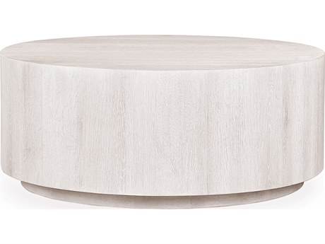 Classic Home Layne Round Wood White Wash Coffee Table