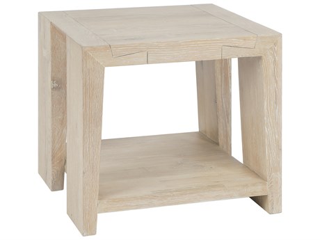 Classic Home Troy Square Wood White End Table