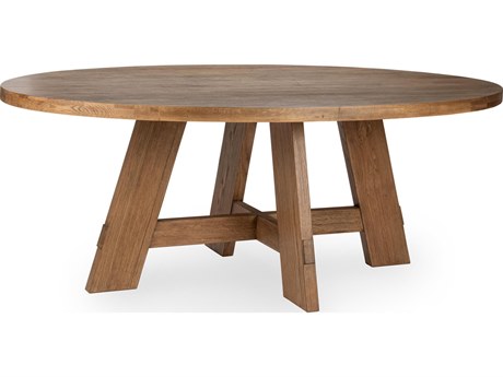 Classic Home Crescent Oval Wood Natural Dining Table