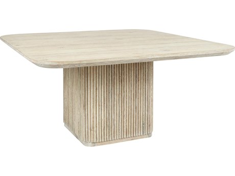 Classic Home Vander Square Wood White Wash Dining Table