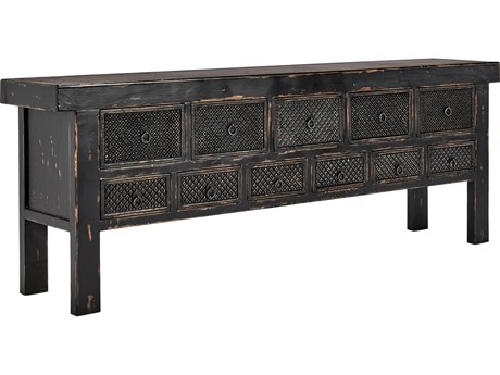 Classic Home Lahey Rectangular Wood Black Console Table