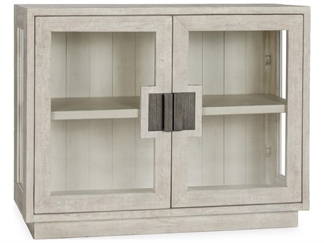 Classic Home Larson Oak Wood White Display Cabinet