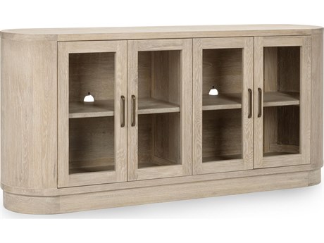 Classic Home Vander 78" Oak Wood White Wash Sideboard