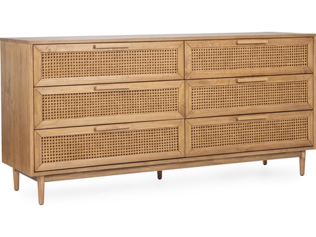 Classic Home Edris 6-Drawers Pine Wood Double Dresser