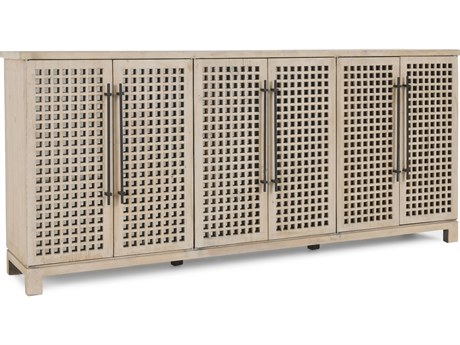 Classic Home Landon 96" Pine Wood Antique White Sideboard