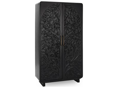 Classic Home Albero Mango Wood Black Display Cabinet
