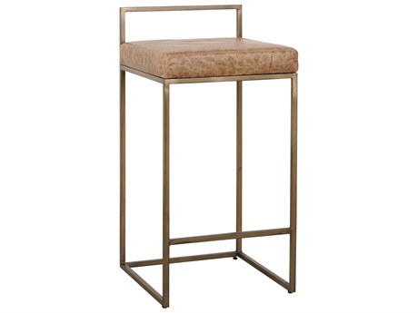 Classic Home Belfort Chestnut Leather Bar Stool