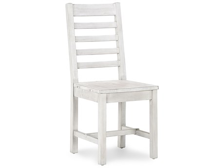 Classic Home Caleb Pine Wood White Armless Dining Chair Set of 2