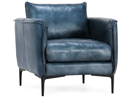 Classic Home Abigail Black Leather Club Chair