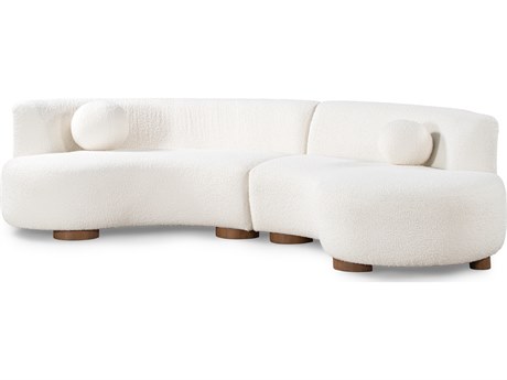 Classic Home Octavia White Upholstered Sectional Sofa