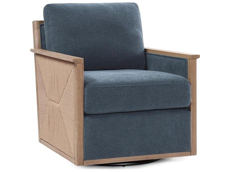 Classic Home Norman Swivel Blue Accent Chair