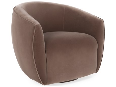 Classic Home Harper Swivel Brown Accent Chair