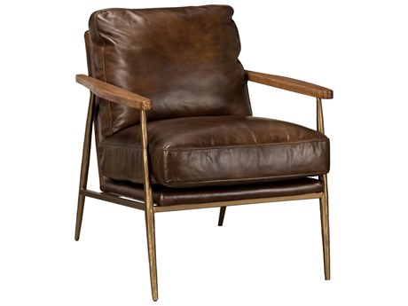 Classic Home Christopher Bronze Leather Accent Chair