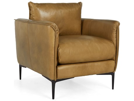 Classic Home Abigail Black Leather Club Chair