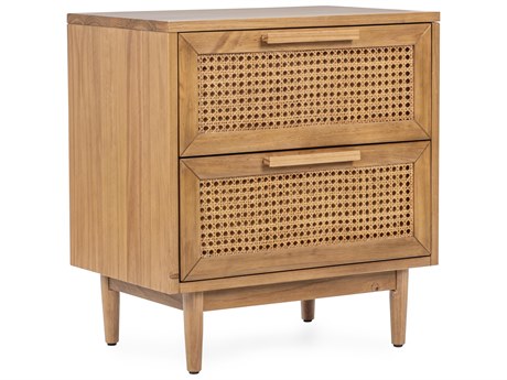 Classic Home Edris 2-Drawers Pine Wood Nightstand