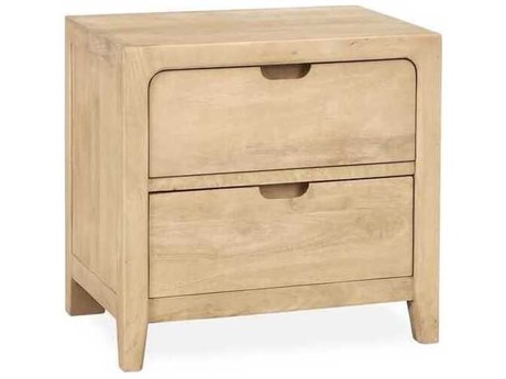 Classic Home Laguna 2-Drawers Natural Mango Wood Nightstand