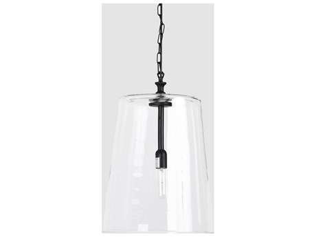 Classic Home Jolee 1-Light Matt Black Glass Pendant