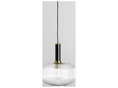 Classic Home Corey 1-Light Brass Clear Glass Dome Mini Pendant