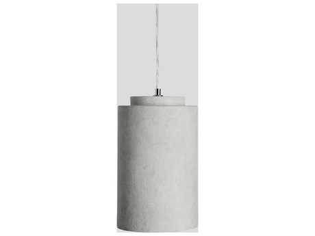 Classic Home Jodi 1-Light Light Gray Cylinder Mini Pendant