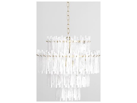 Classic Home Everly 7-Light White Drum Tiered Chandelier