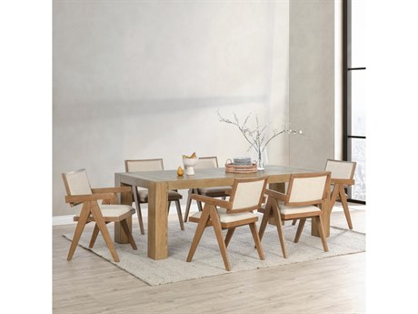 Classic Home Kingston Oak Wood Dining Room Set