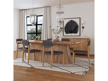 Classic Home Orlando Oak Wood Dining Room Set