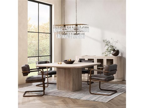 Classic Home Vander Oak Wood Dining Room Set