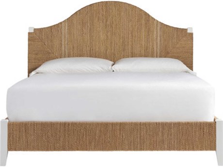 Coastal Living Home Escape Sailcloth Brown Abaca Wood Queen Platform Bed